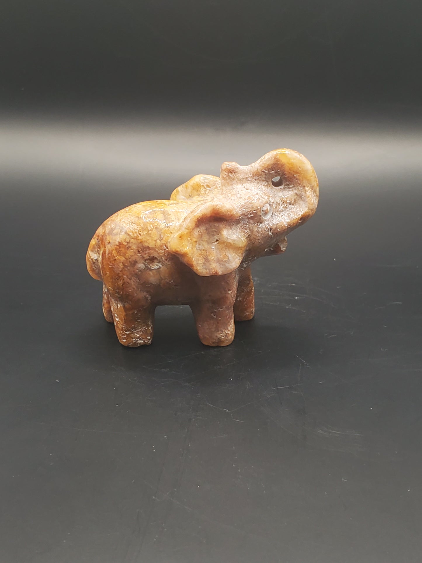 Agate Elephant Carving