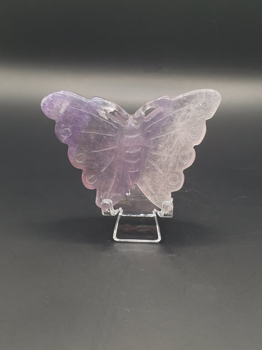 Fluorite Butterfly Carving