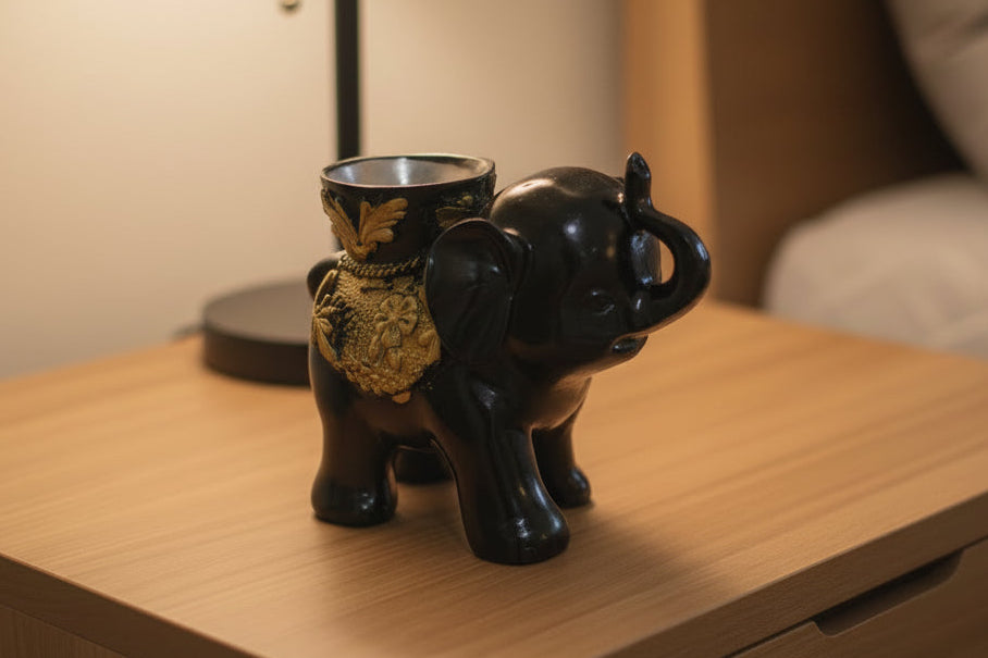 Black Elephant Sphere Holder