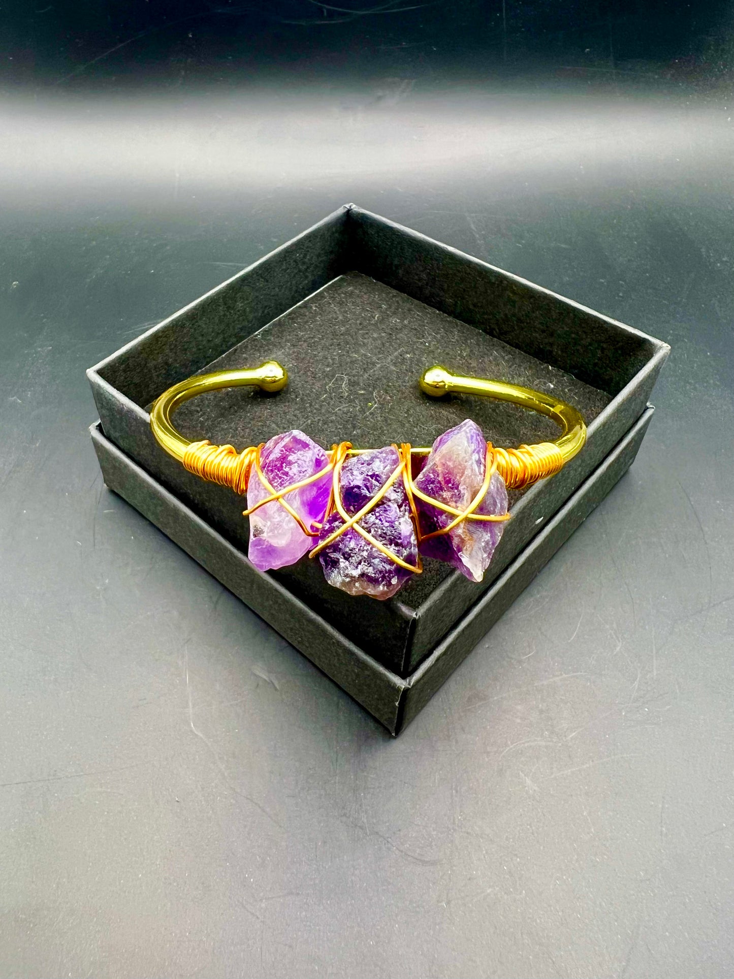 Crystal Bangles (White Gold or Gold Overlay)