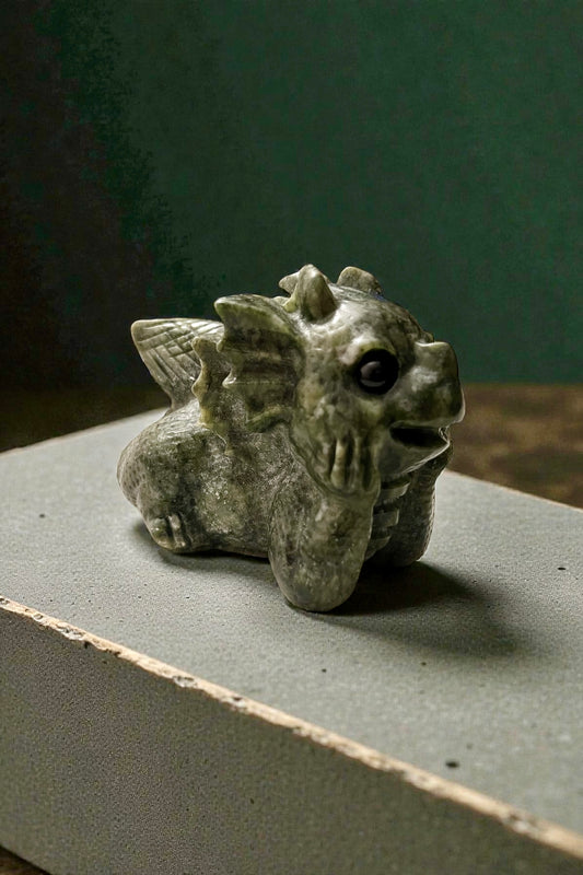 Green Jade Dragon Carving