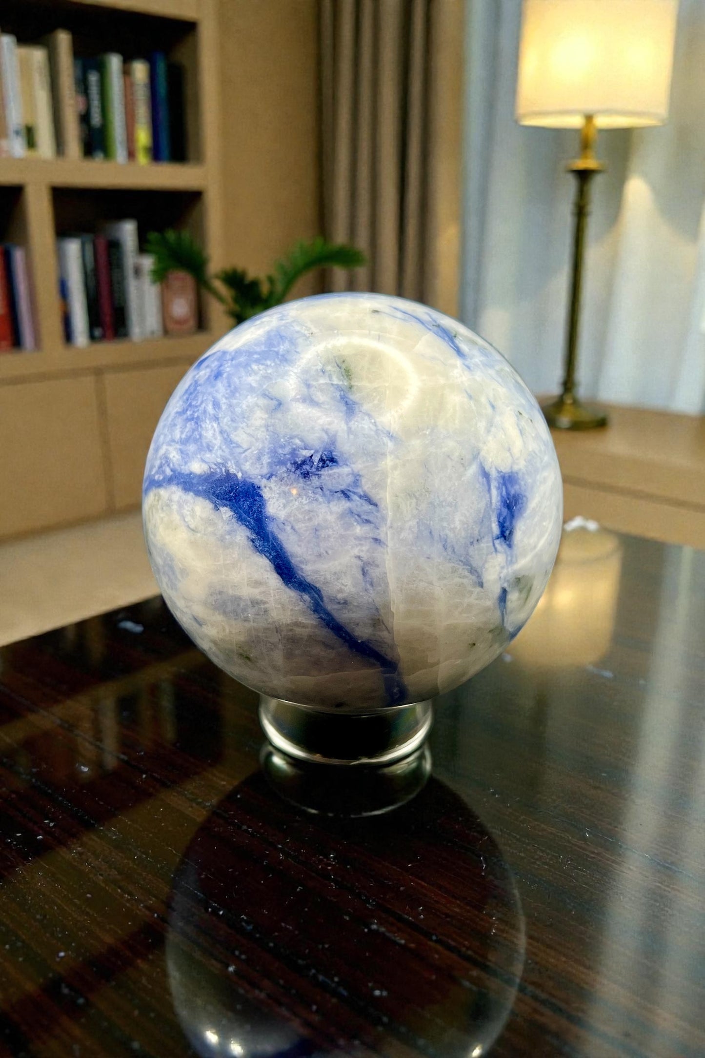 Sodalite and Quartz Sphere.