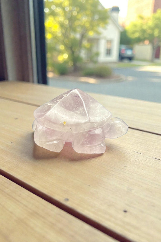 Amethyst Turtle Carving