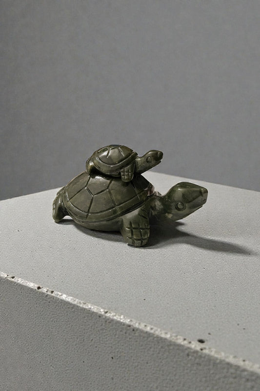 Jade Double Turtle Carving