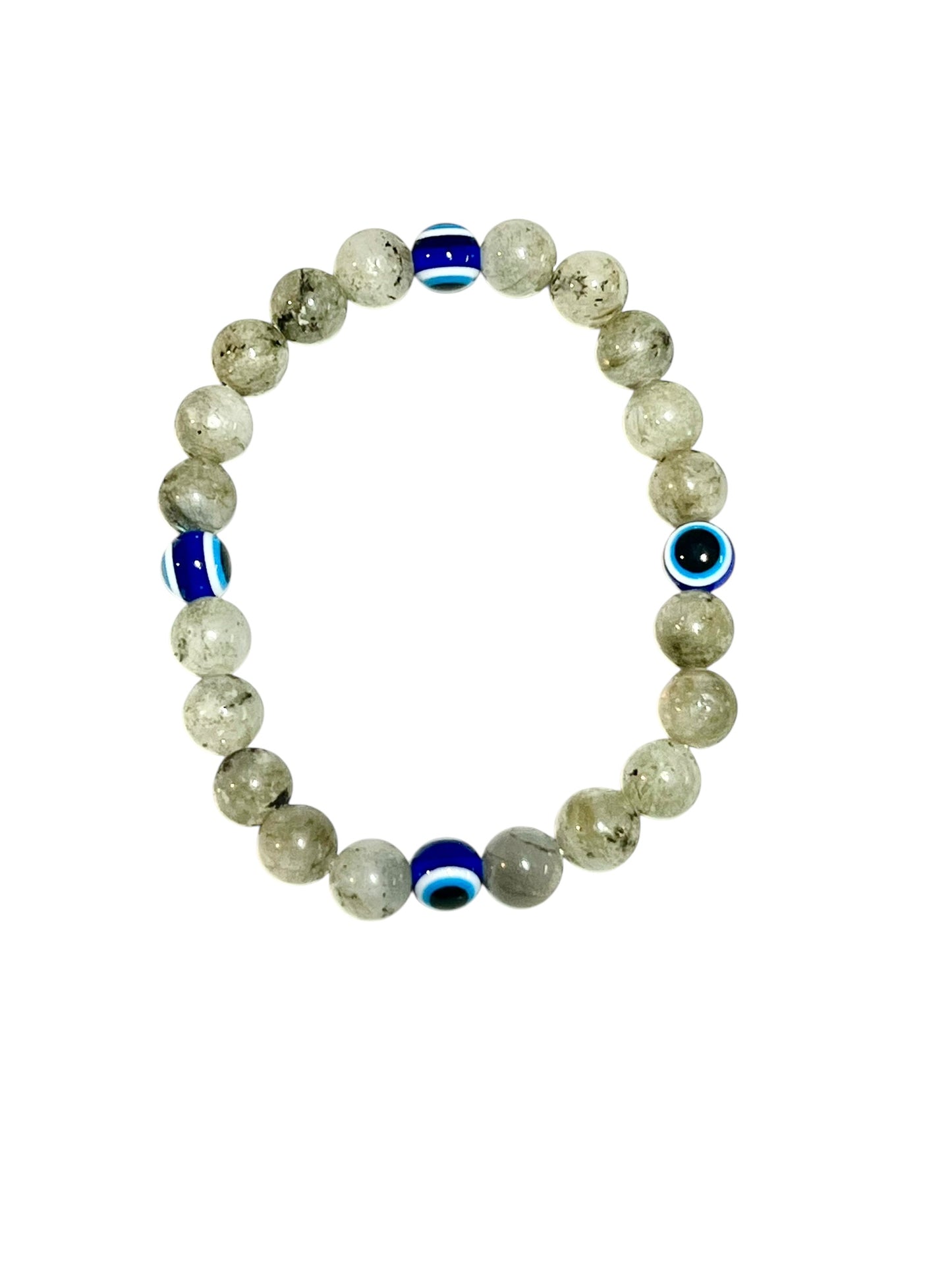 Evil Eye Bracelets - 8mm Crystal & Resin