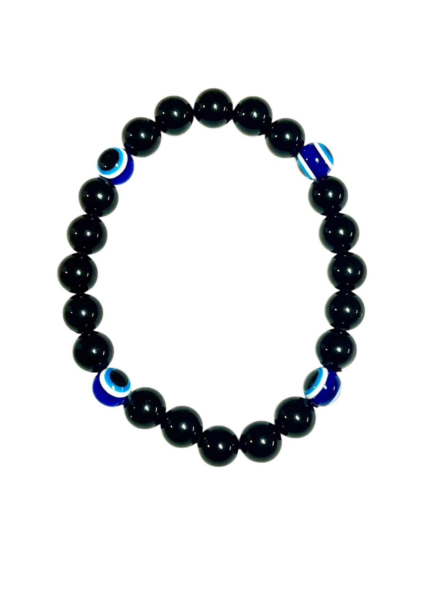 Evil Eye Bracelets - 8mm Crystal & Resin