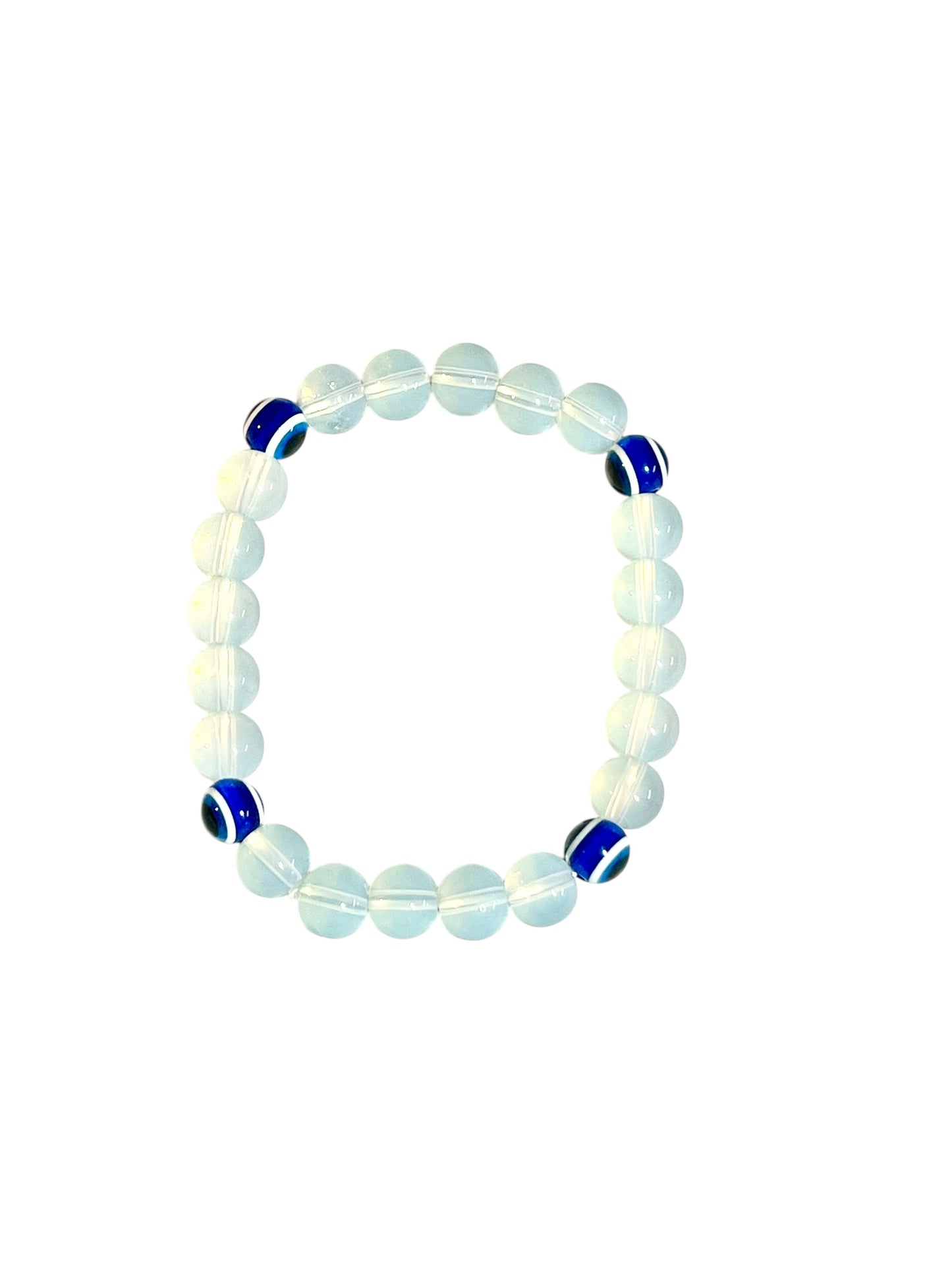 Evil Eye Bracelets - 8mm Crystal & Resin