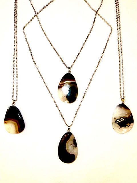 Flat Medium & Large Teardrop Necklaces