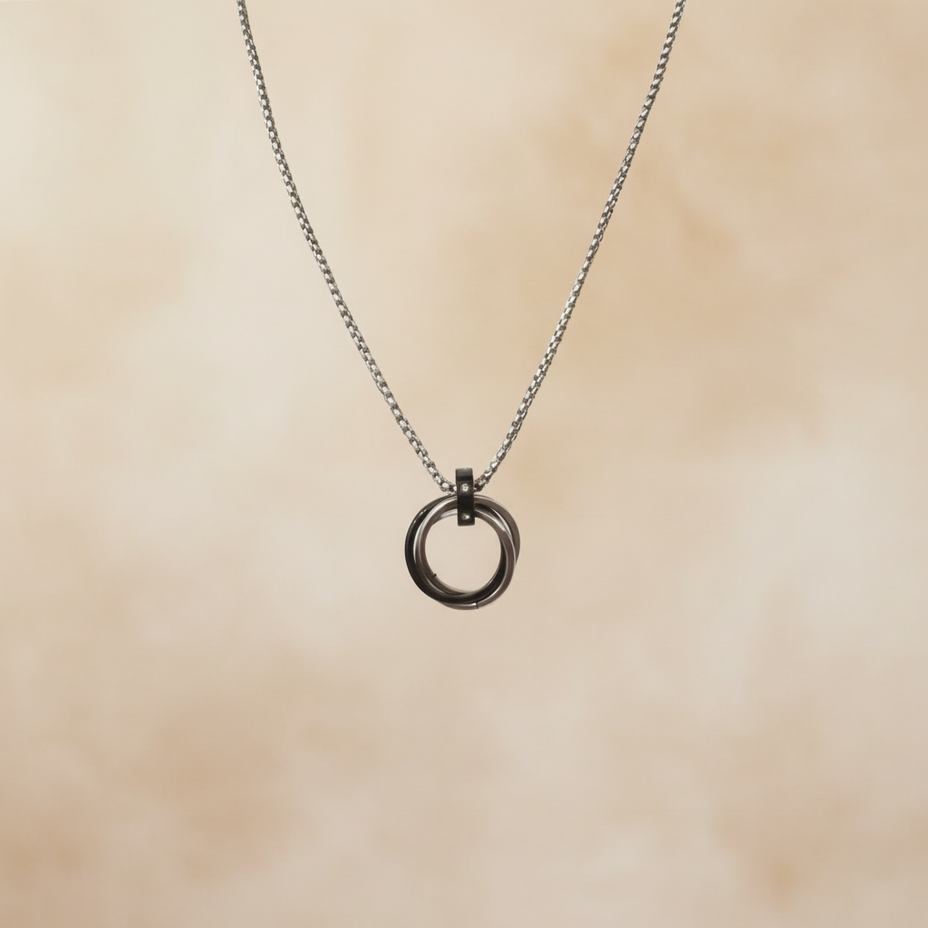 3-Ring Pendant - Stainless Steel Jewelry | The Crystal Tiger