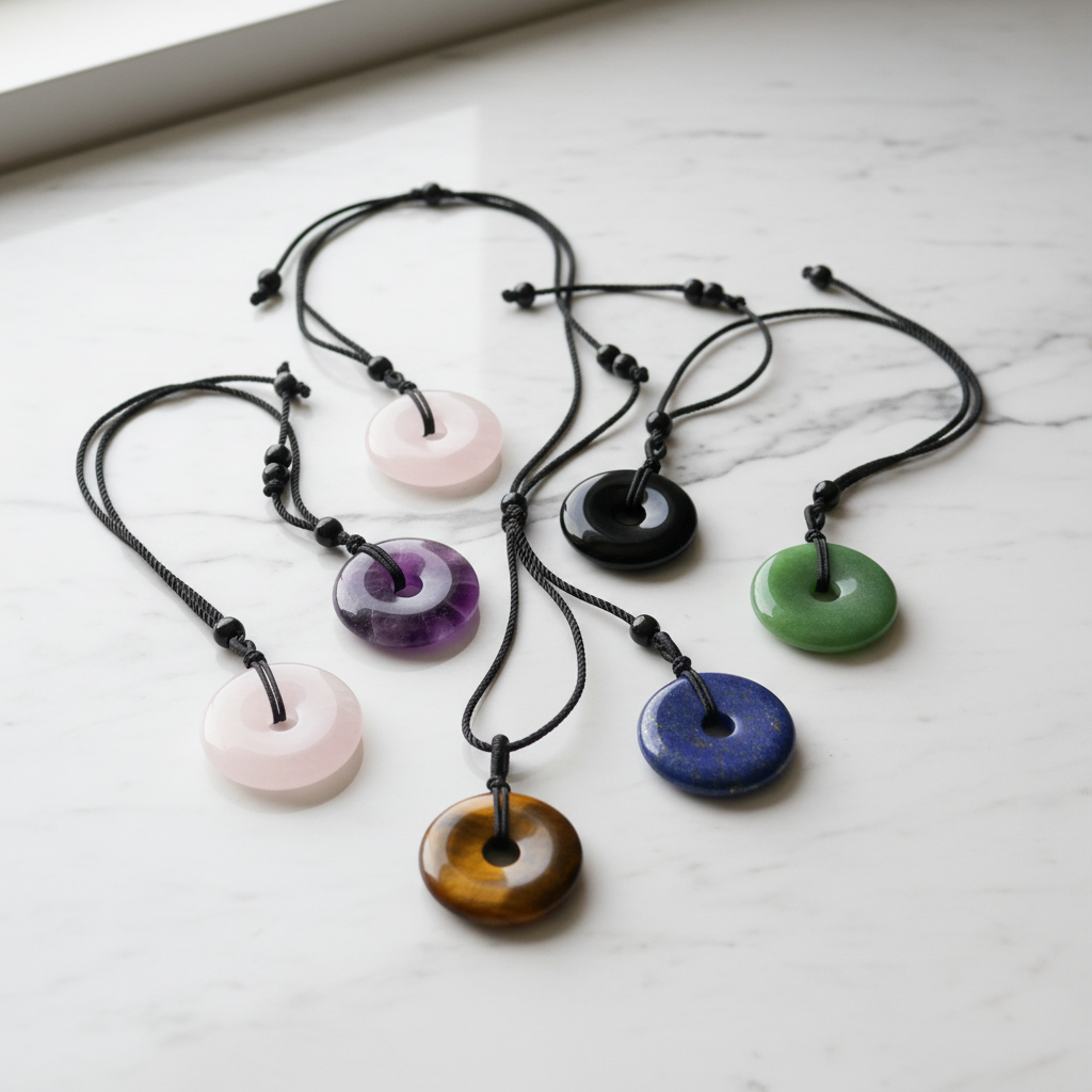 Crystal Pi Stone Necklaces