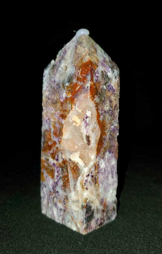 Druzy Sphalerite and Lepidolite Tower