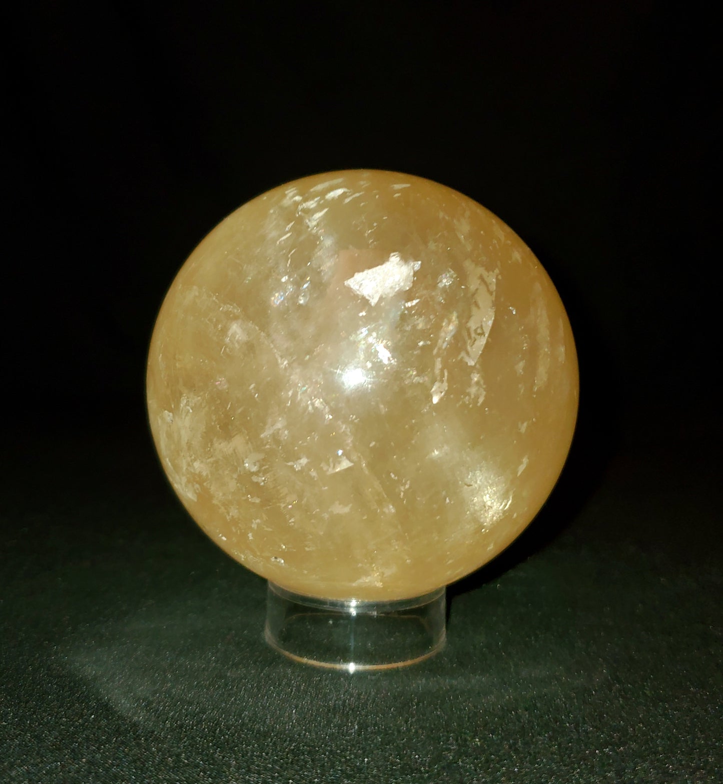 Citrine Sphere with Rainbow