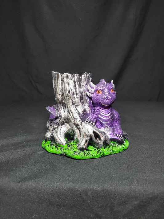 Purple Dragon & Silver Tree Sphere Holder #