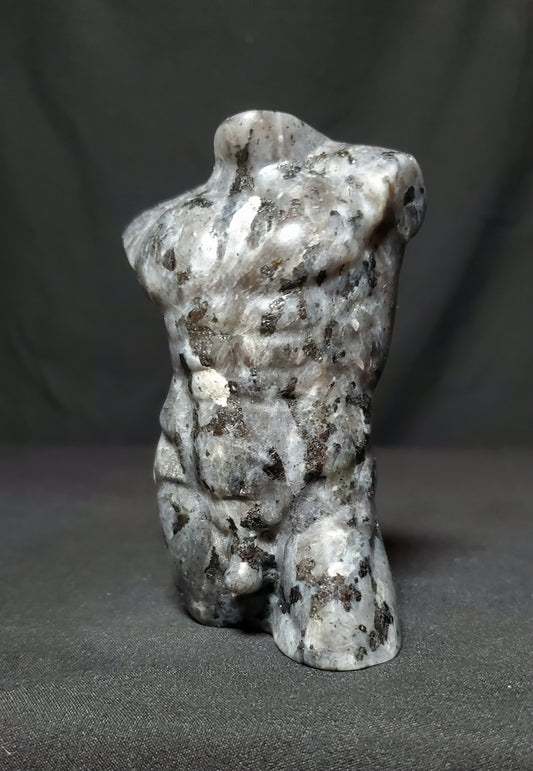 Larvikite Muscle Man Carving