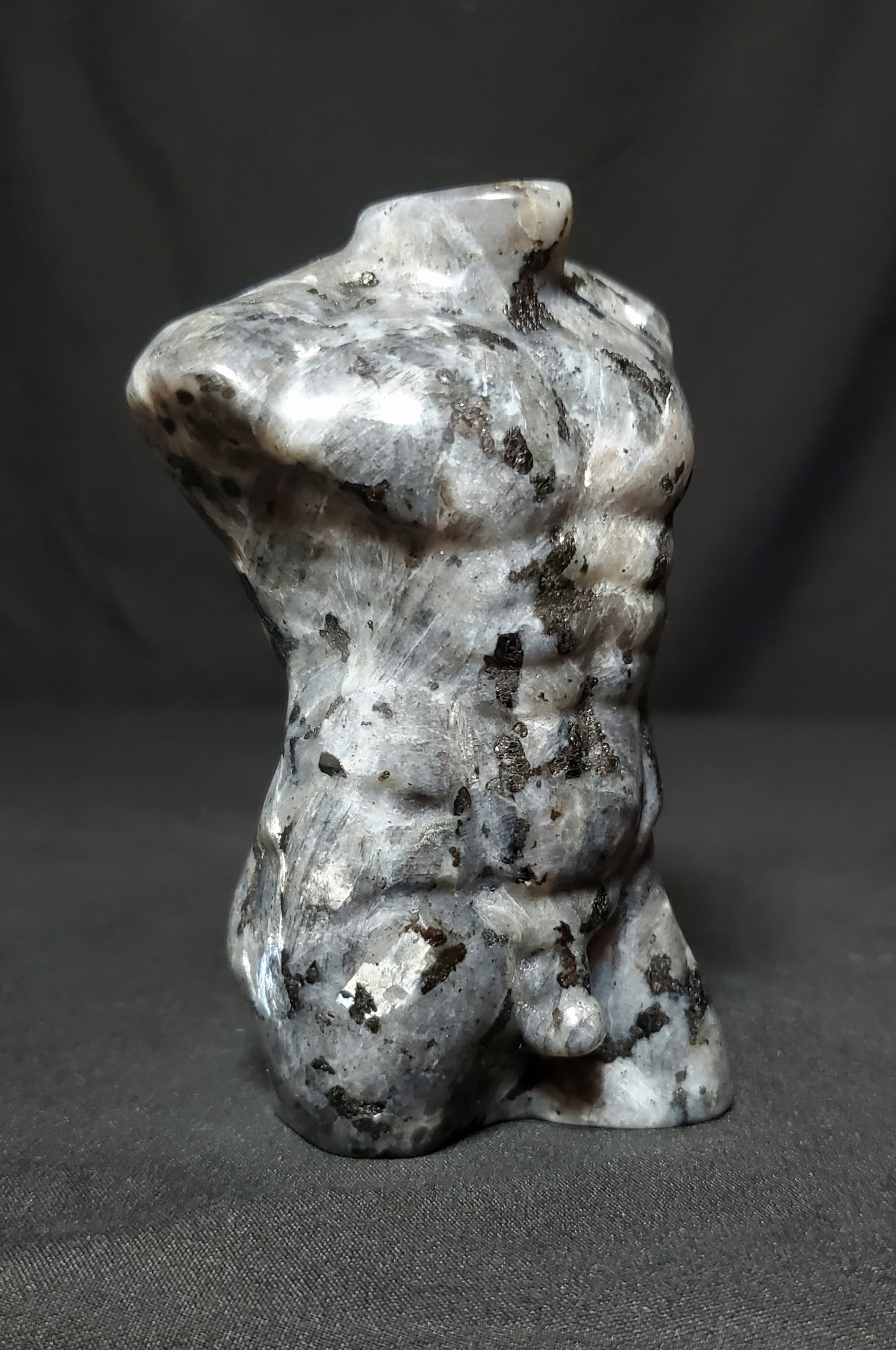 Larvikite Muscle Man Carving