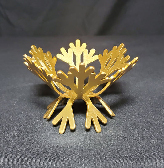 Gold Snowflake Sphere Holder