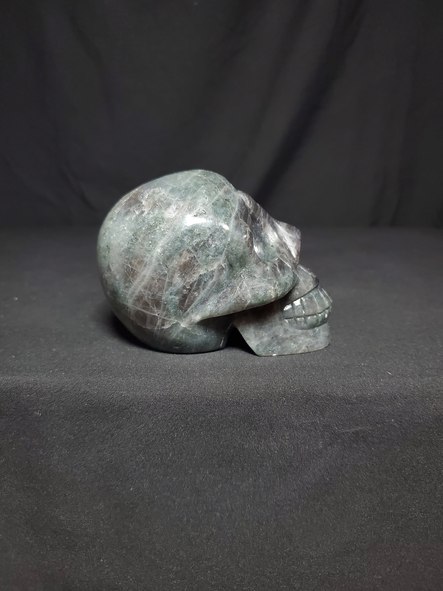 Labradorite Skull Carving