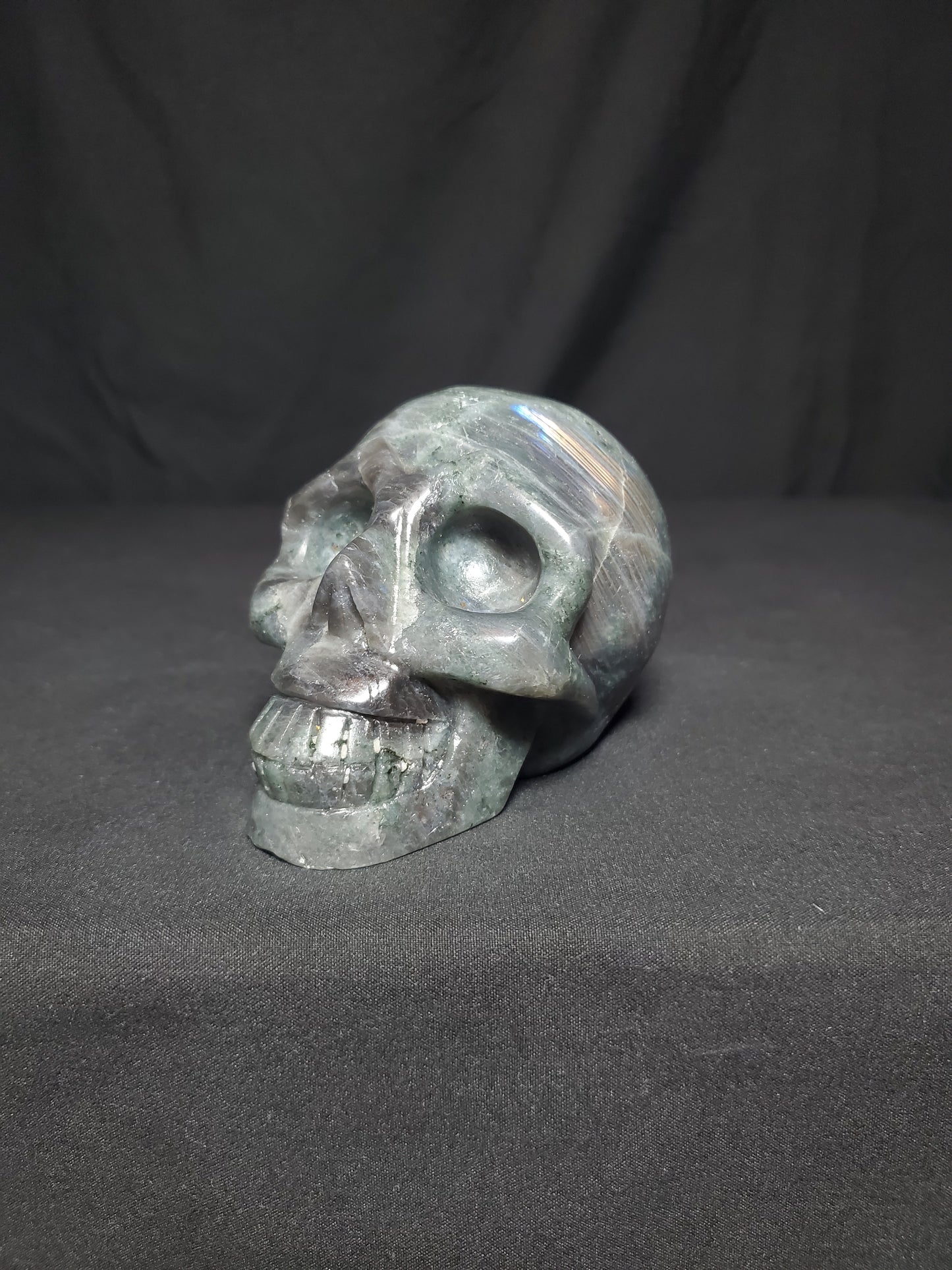 Labradorite Skull Carving