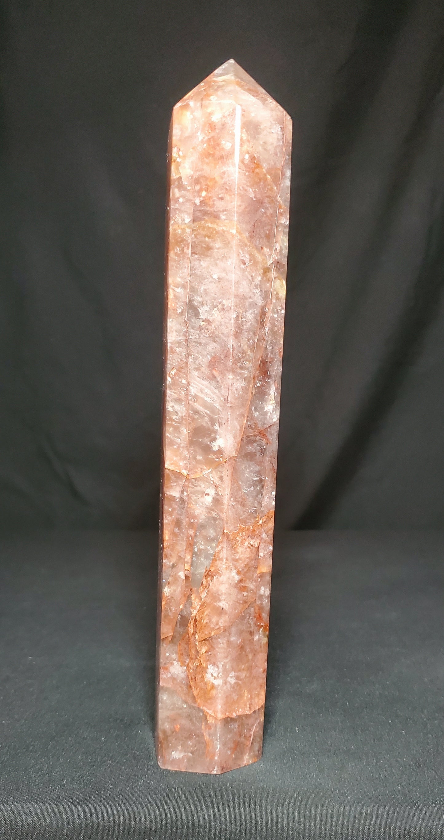 Fire Quartz Tower with Rainbow #