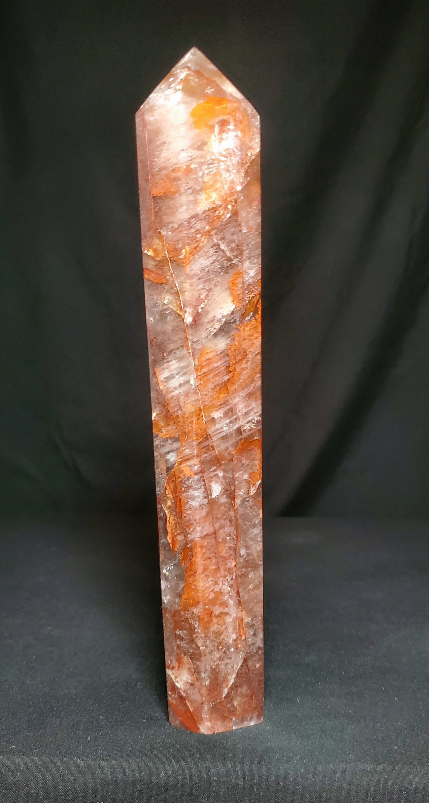 Fire Quartz Tower with Rainbow #