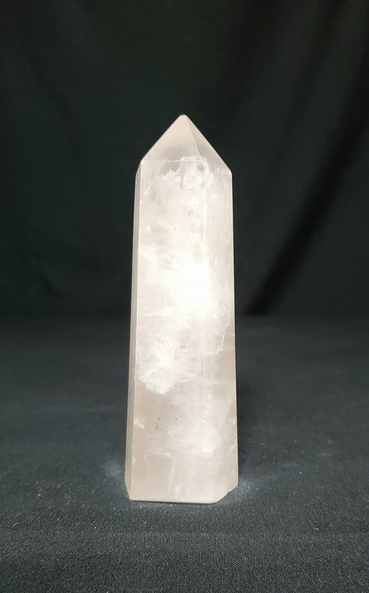 Rose Quartz Tower with Rainbow