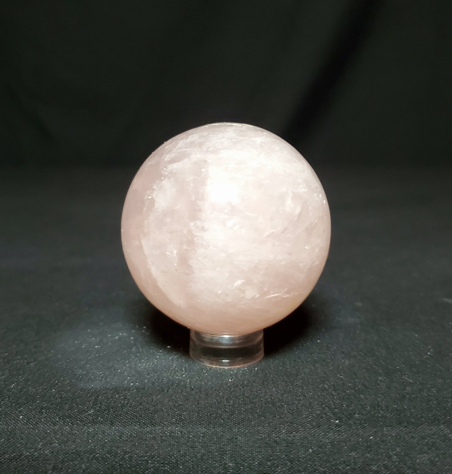 Rose Quartz Sphere with Rainbow