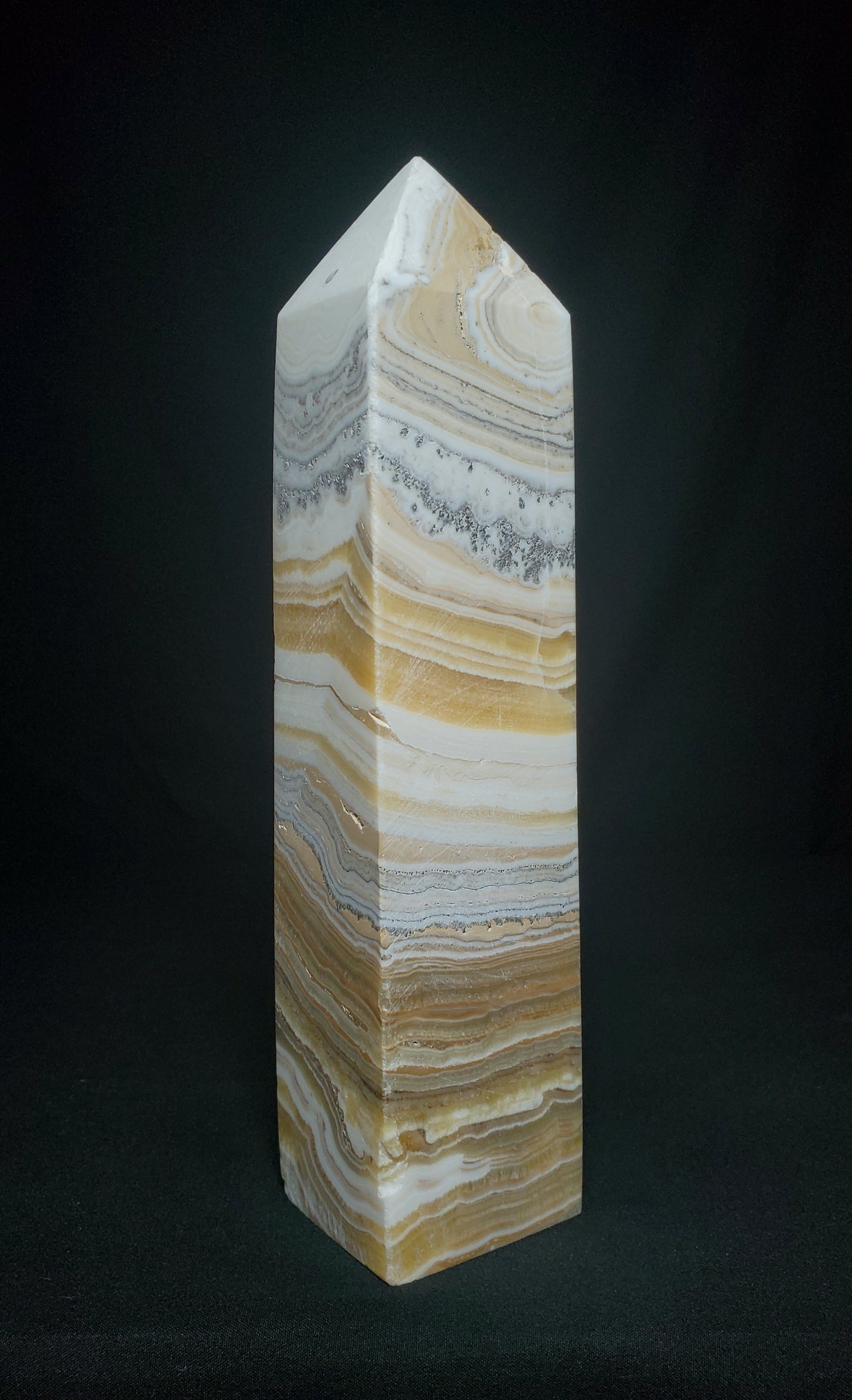 Banded Yellow Calcite Tower