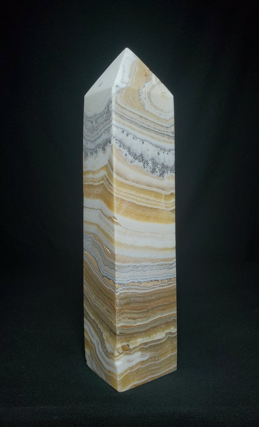 Banded Yellow Calcite Tower