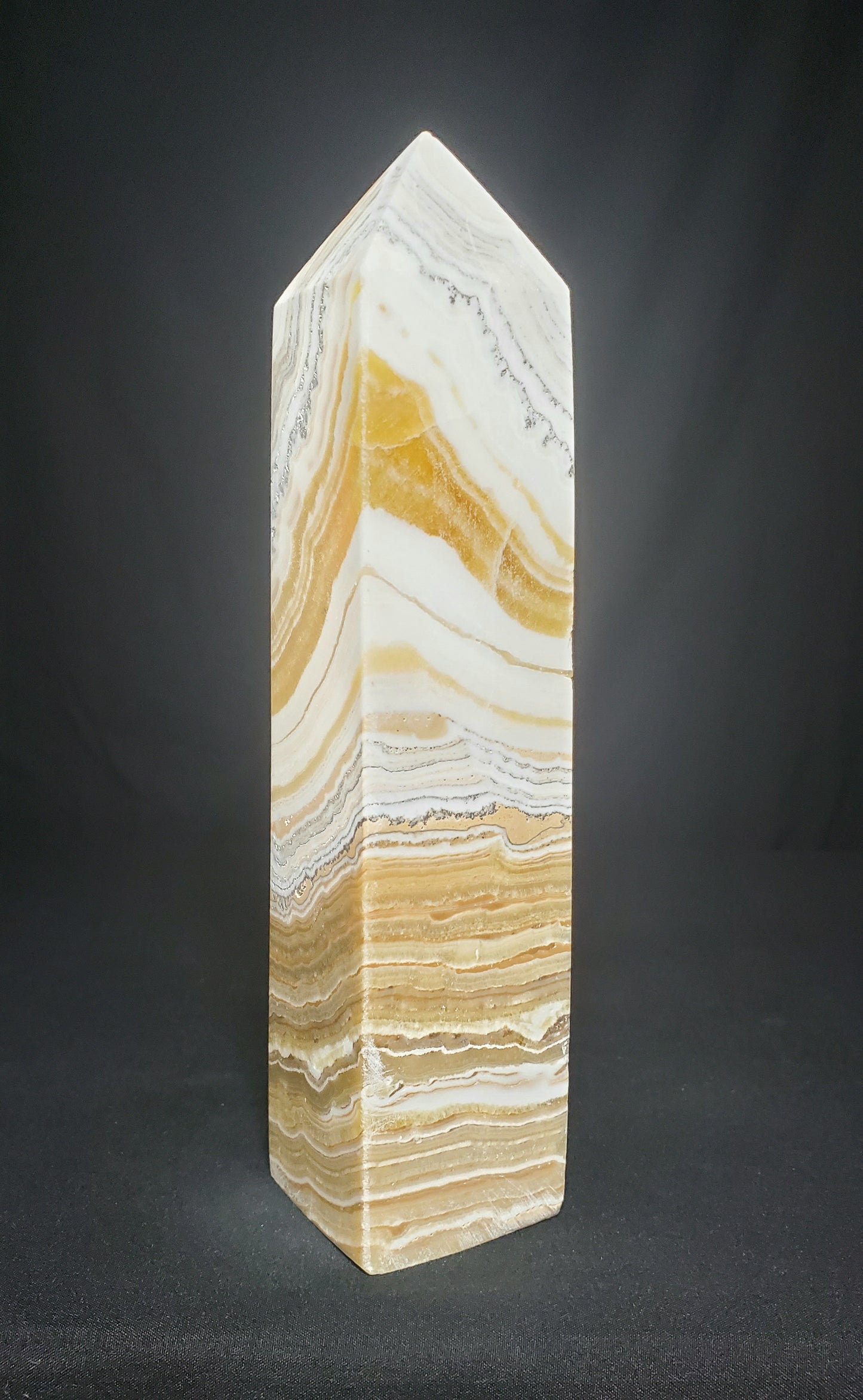 Banded Yellow Calcite Tower