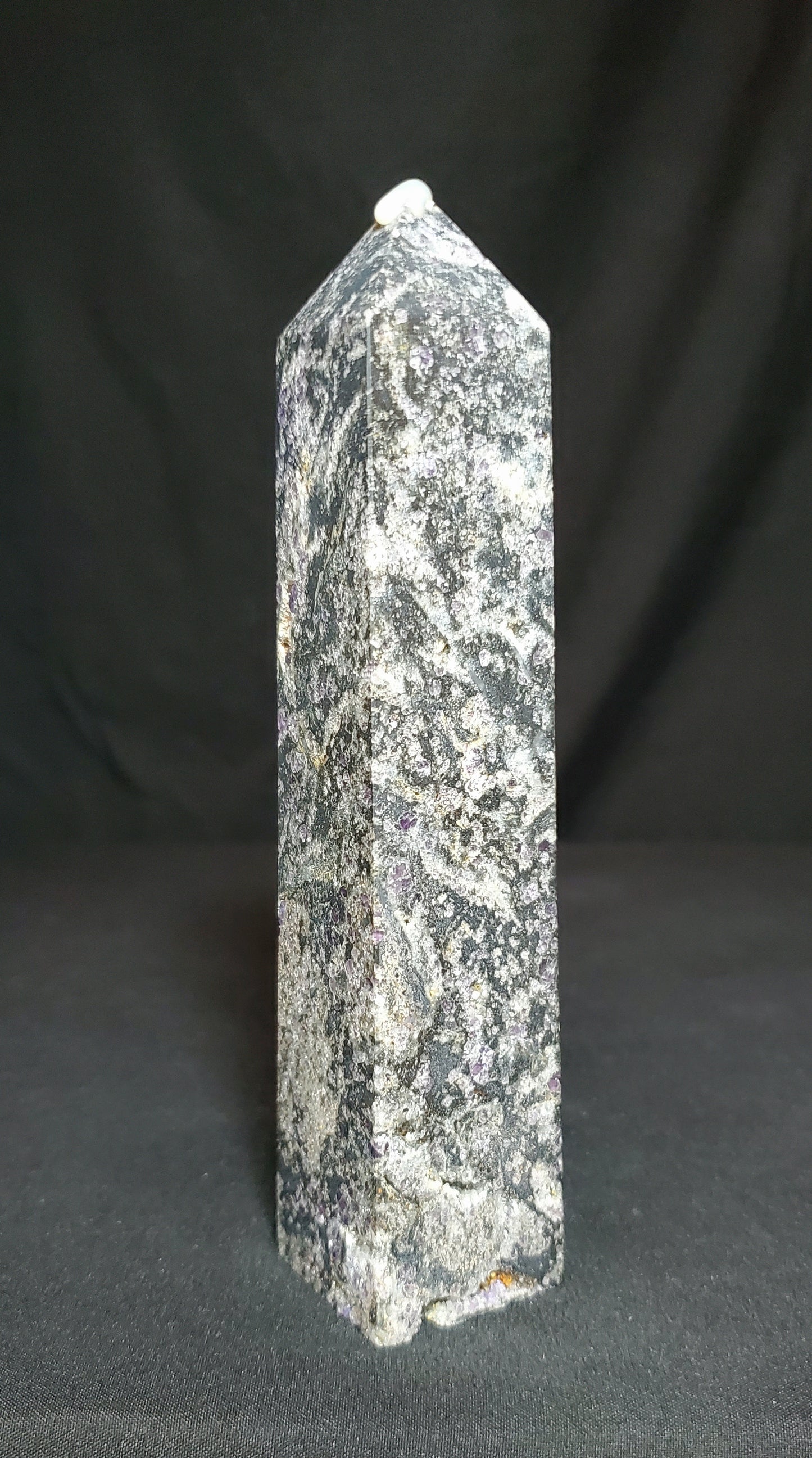 Druzy Sphalerite and Lepidolite Tower #