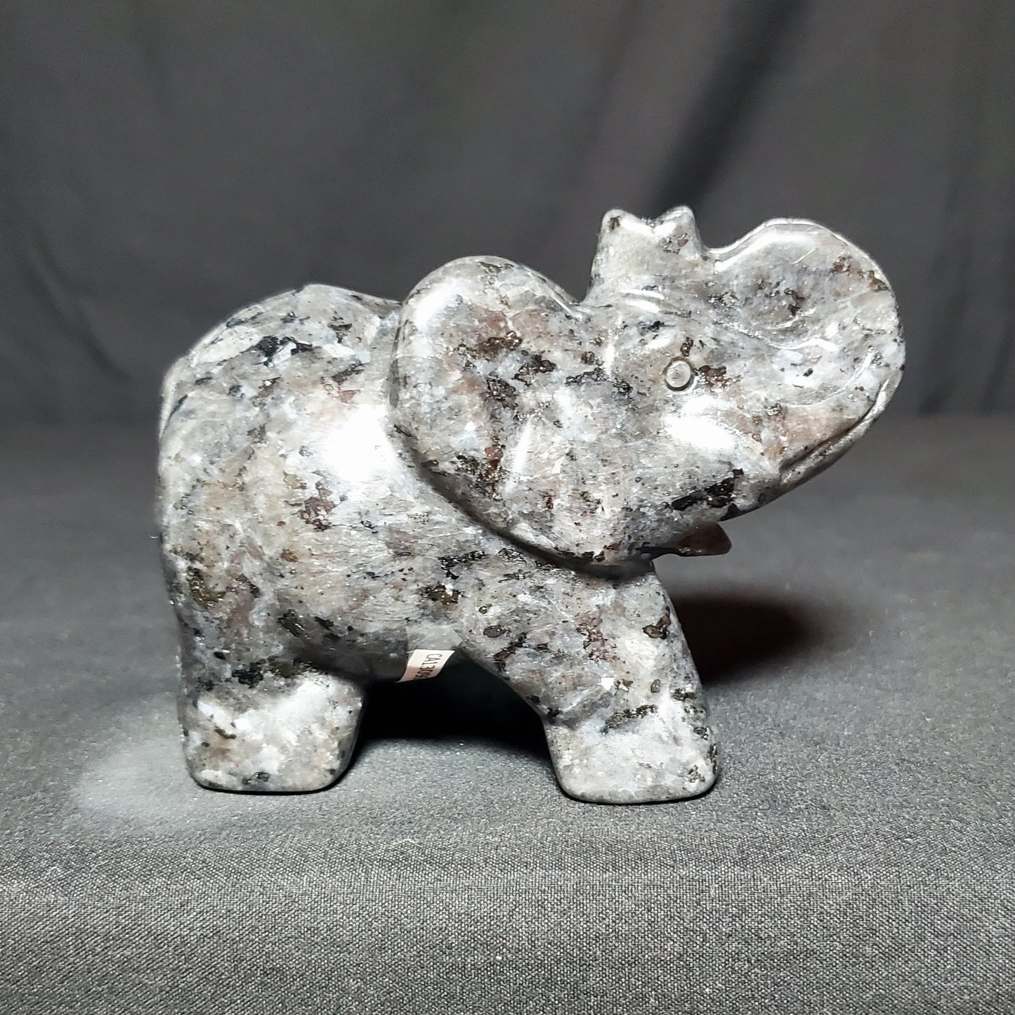 Larvikite Elephant Carving #