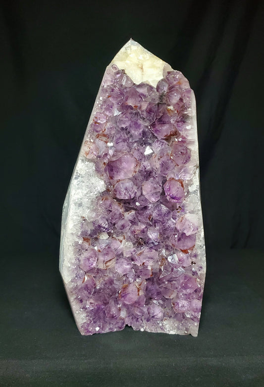 Amethyst and White Calcite Top Cluster