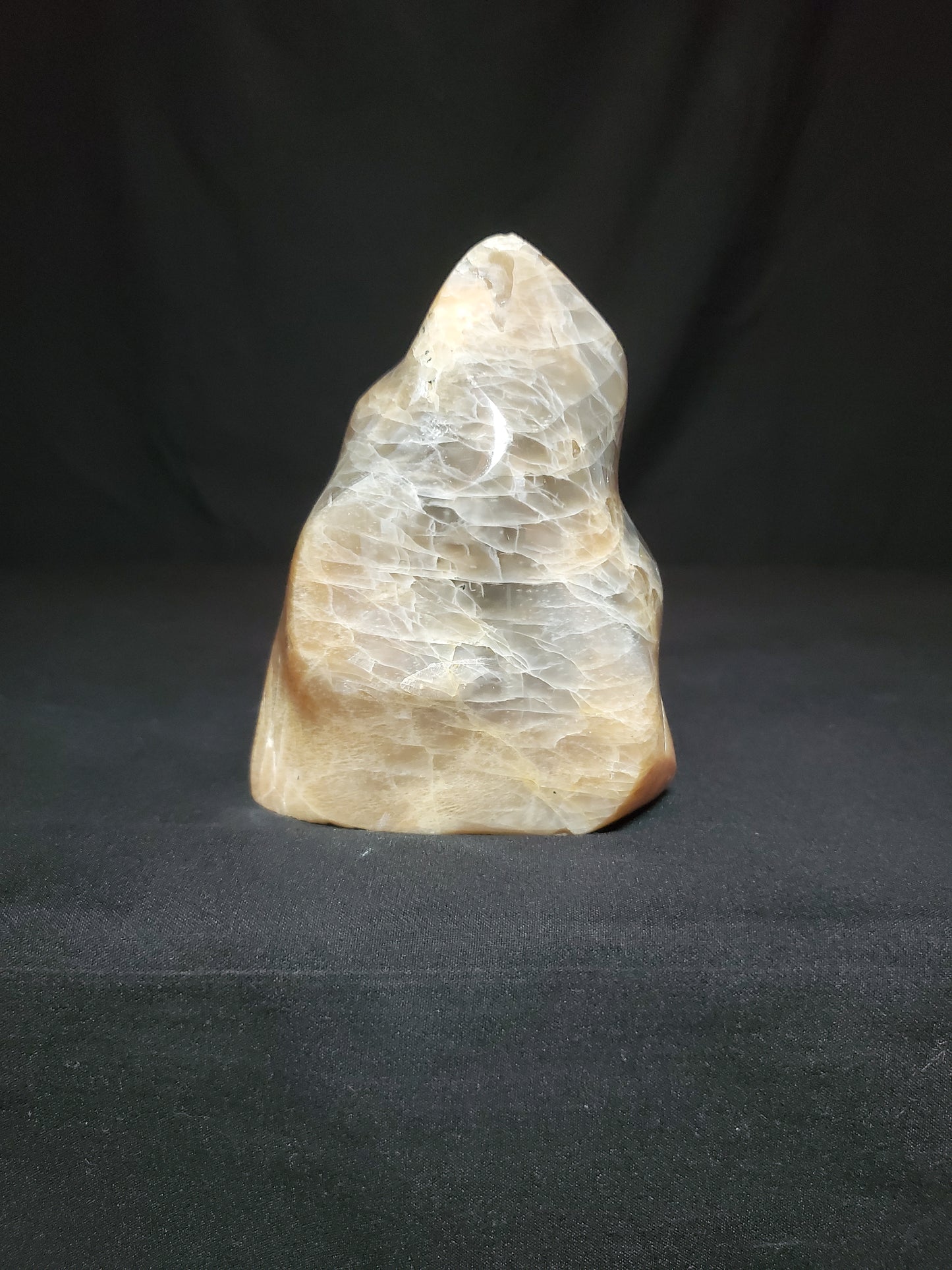 Peach Moonstone Flame Carving #