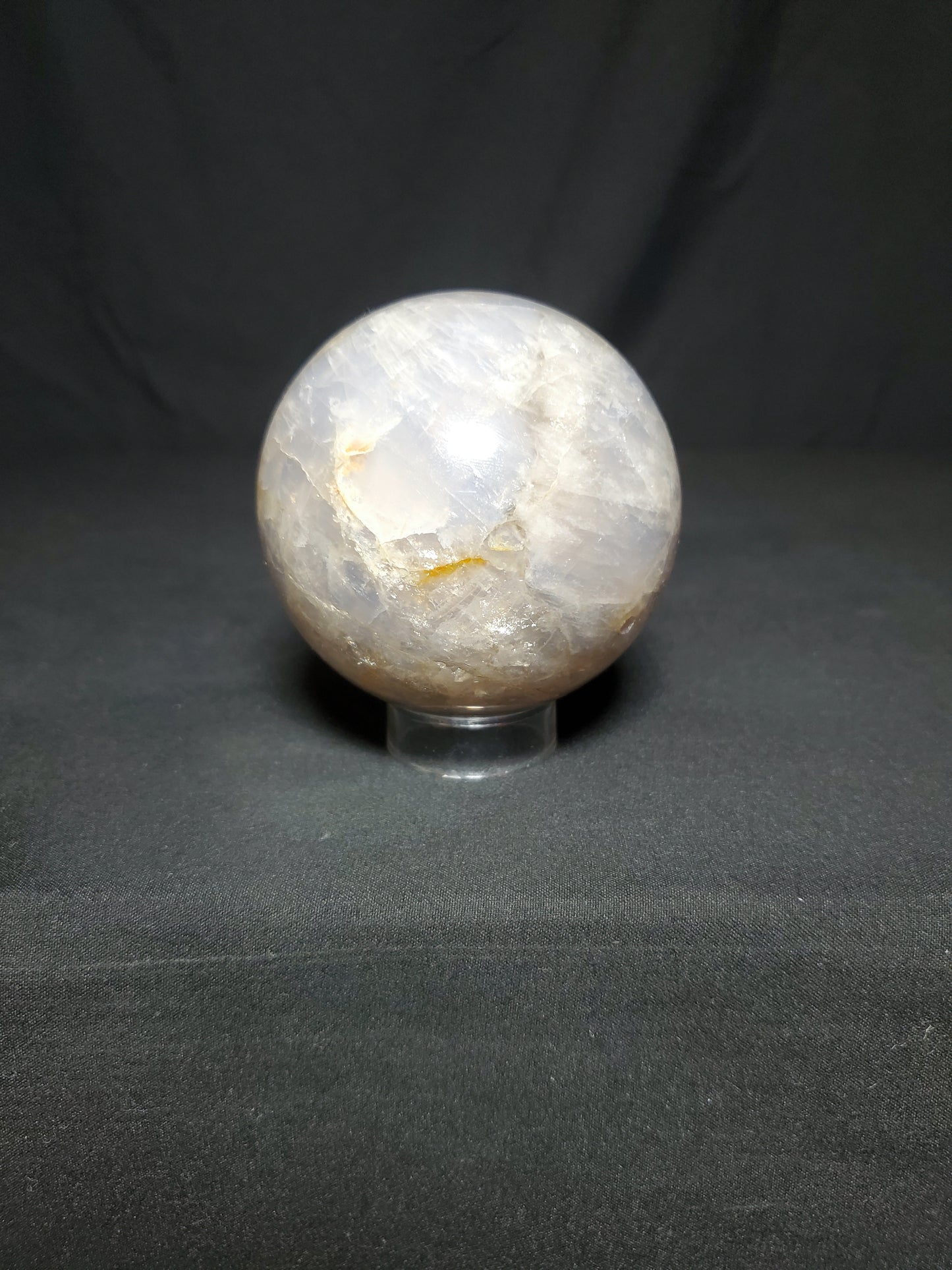 Blue Rose Quartz Sphere with Rainbow