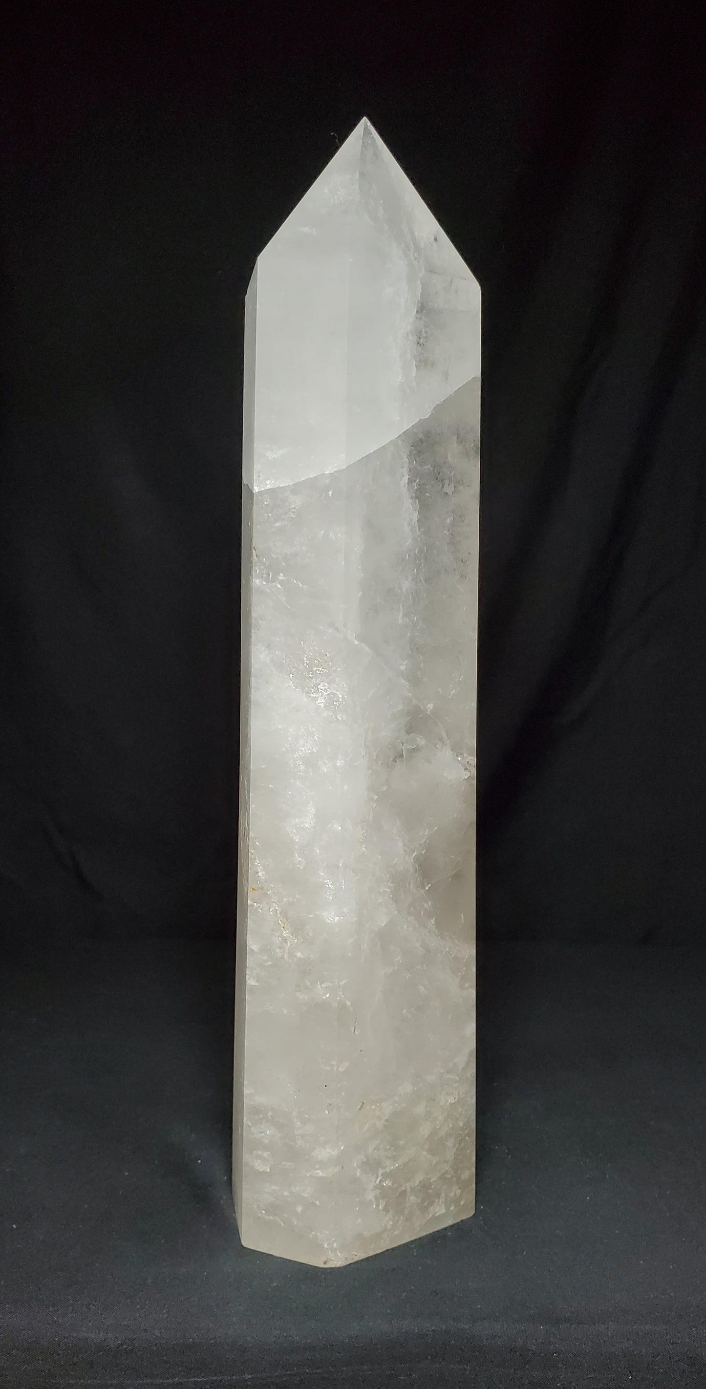 Clear Quartz Tower with Rainbow