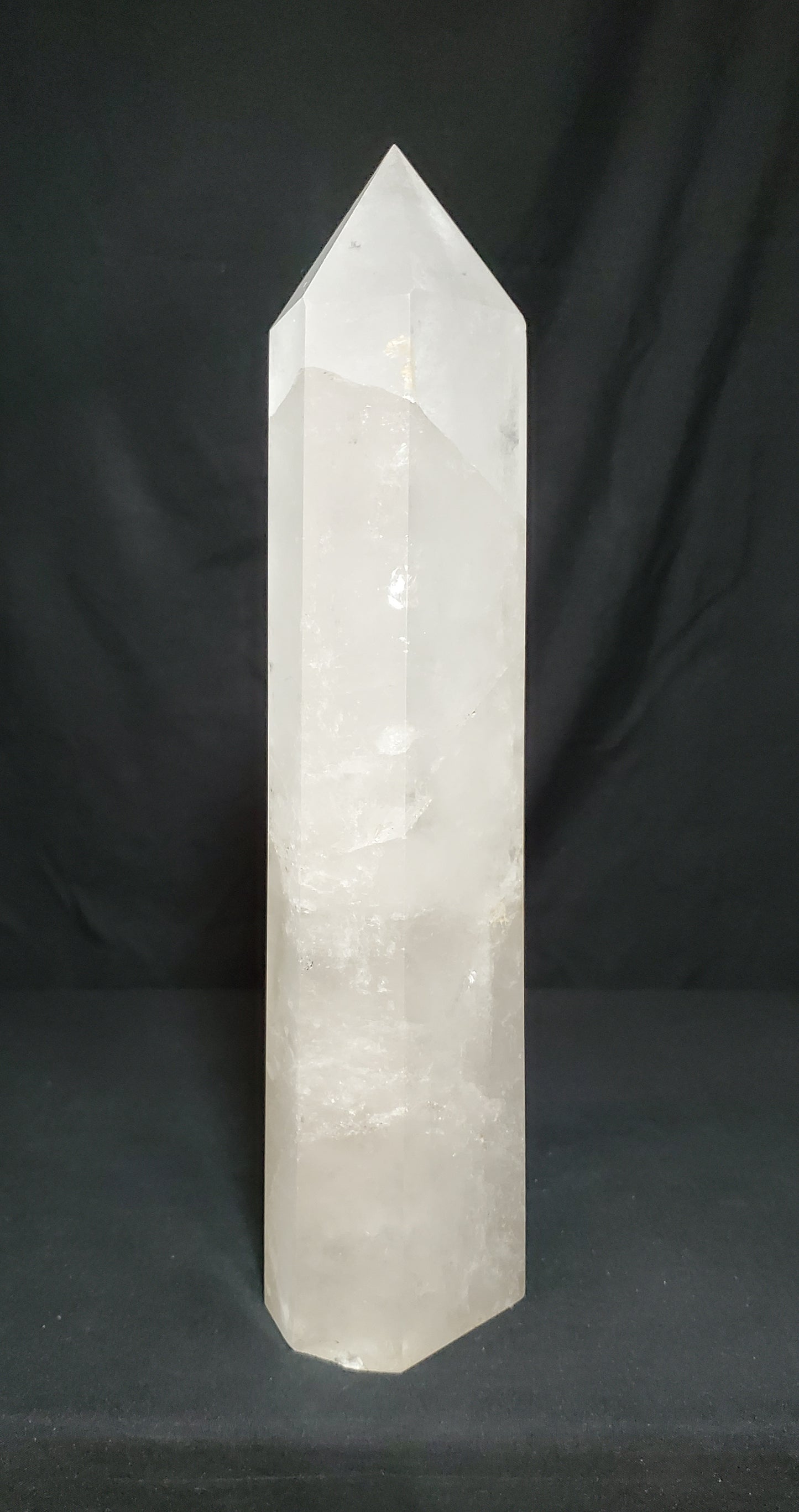 Clear Quartz Tower with Rainbow