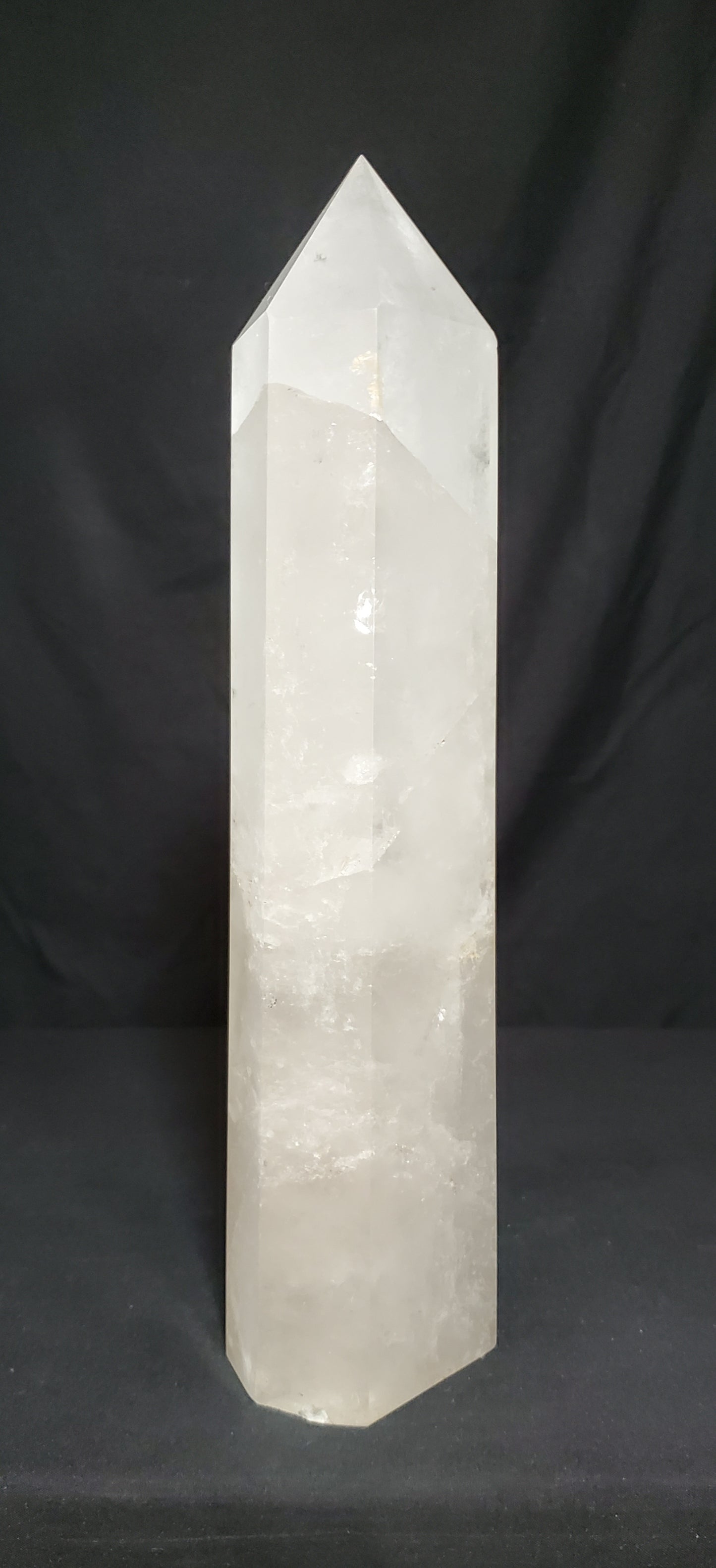 Clear Quartz Tower with Rainbow