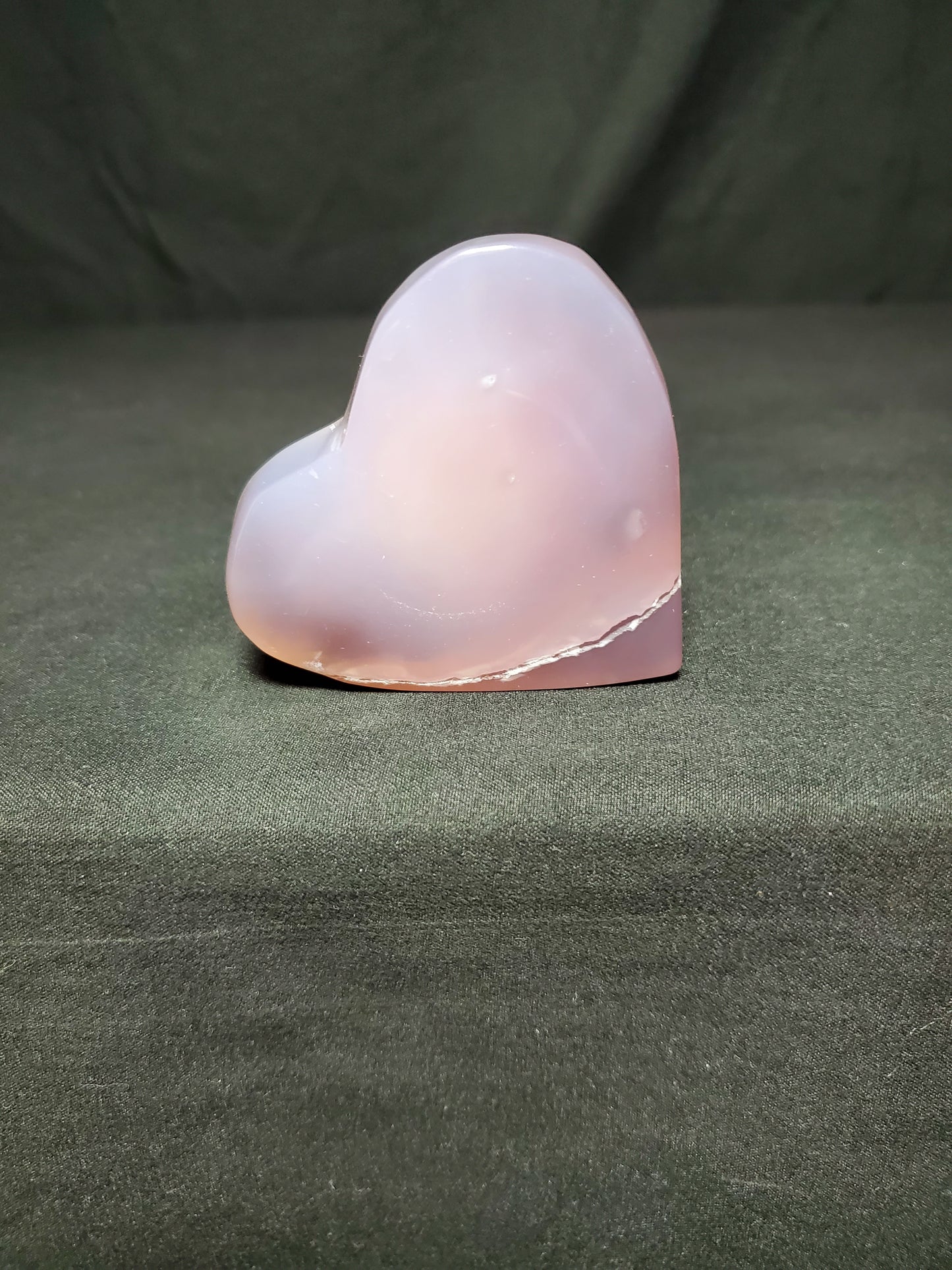 Druzy Agate Heart Carving