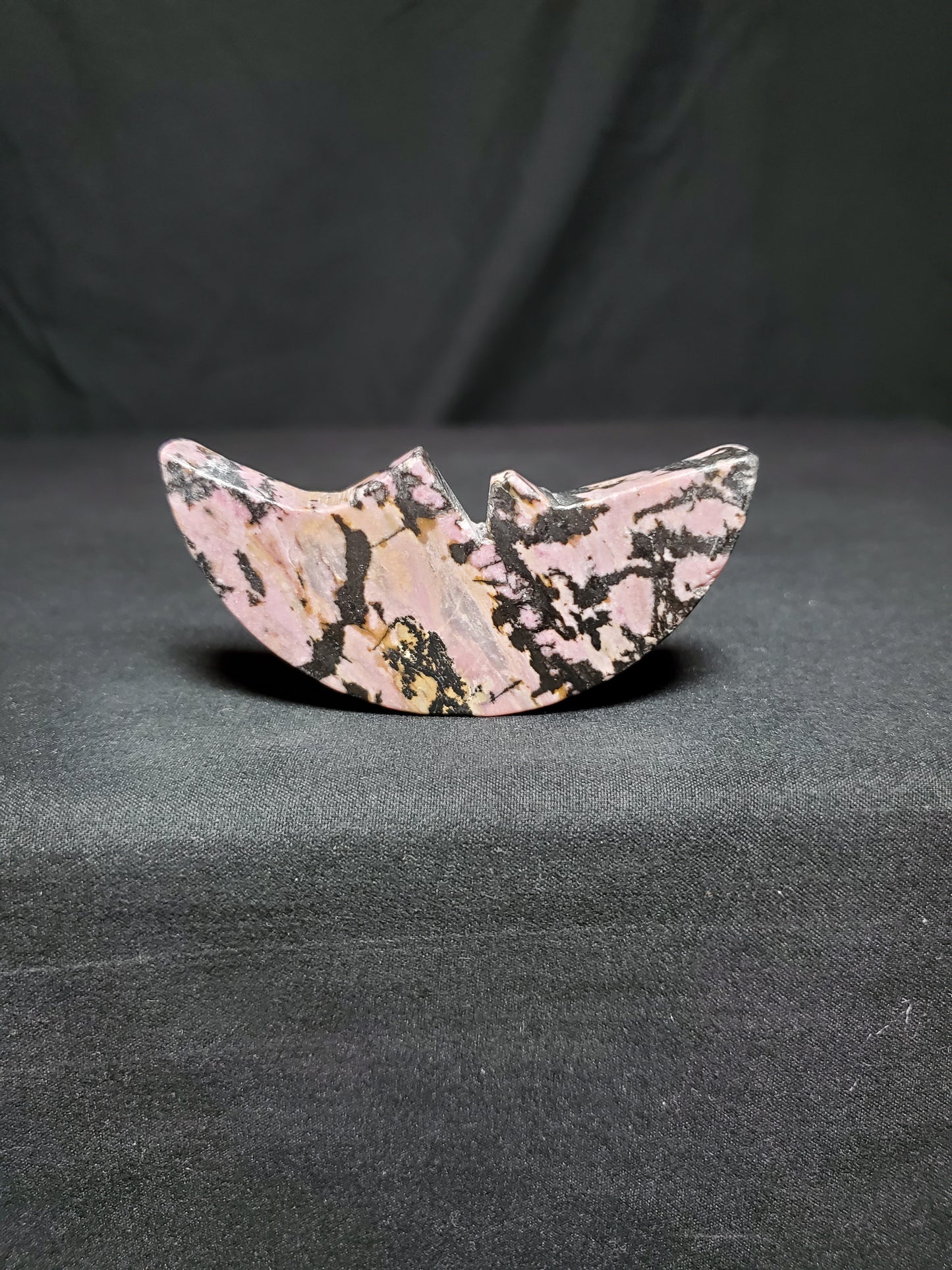 Rhodonite Moon Carving #