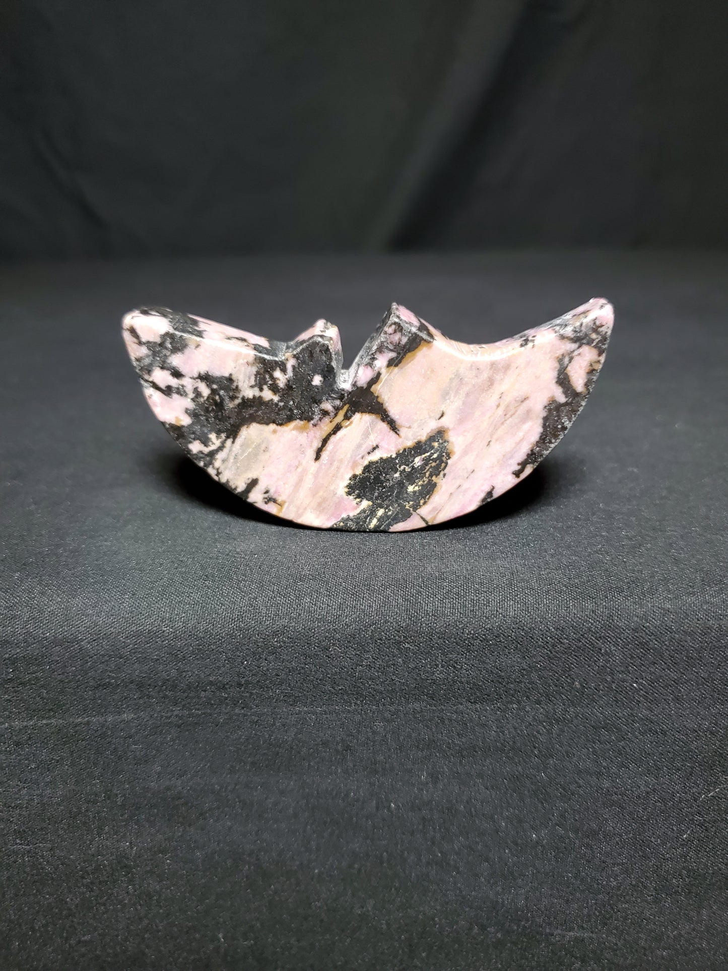 Rhodonite Moon Carving #