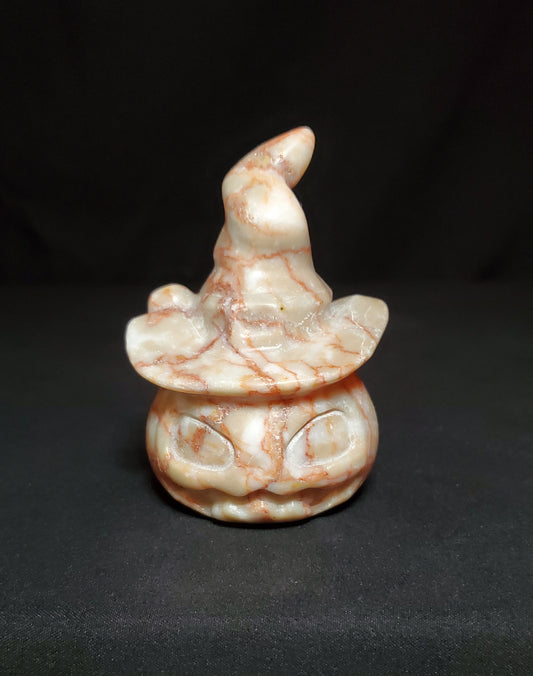 Red Network Jasper Pumpkin Carving