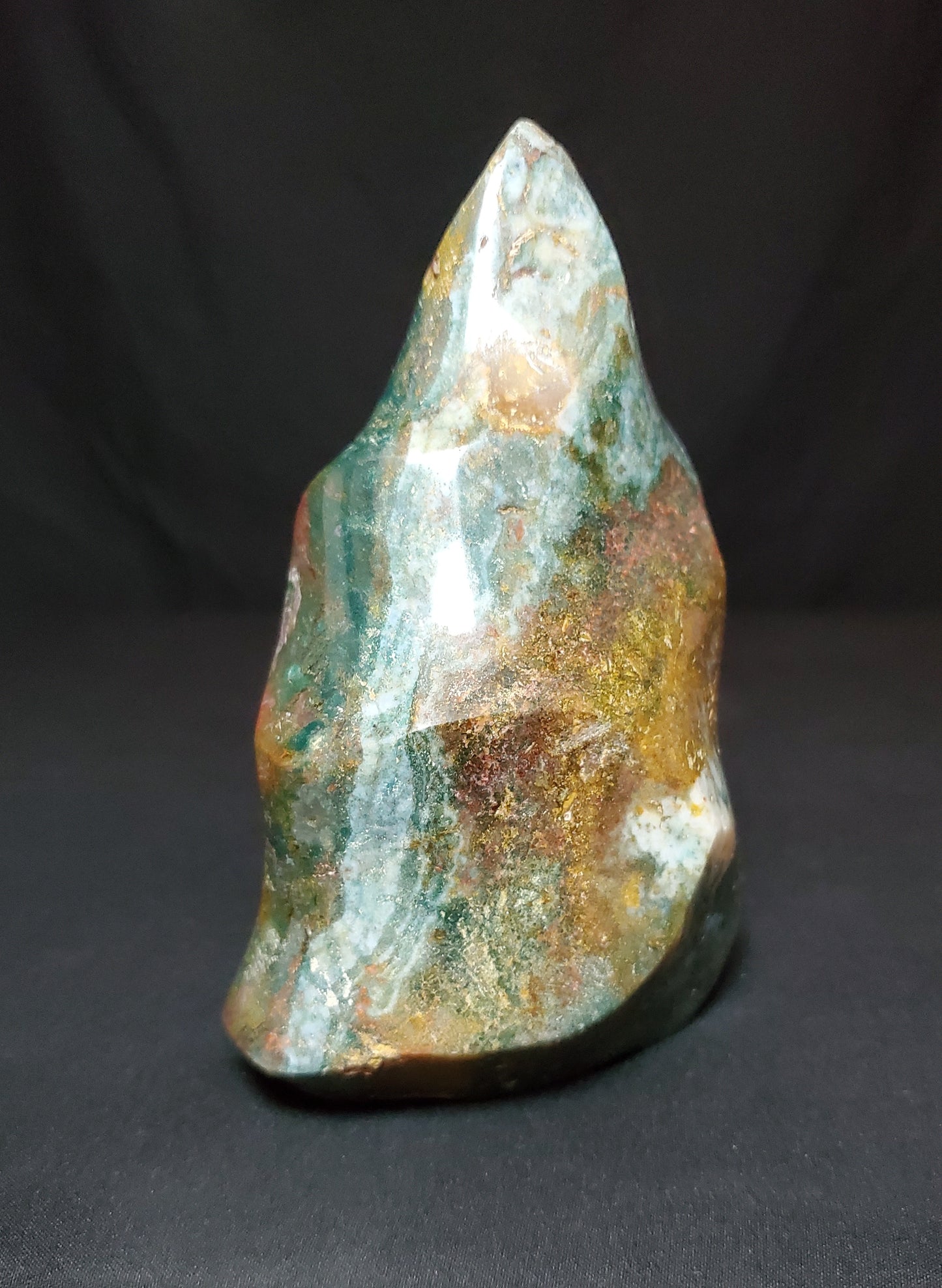 Ocean Jasper Flame Carving #