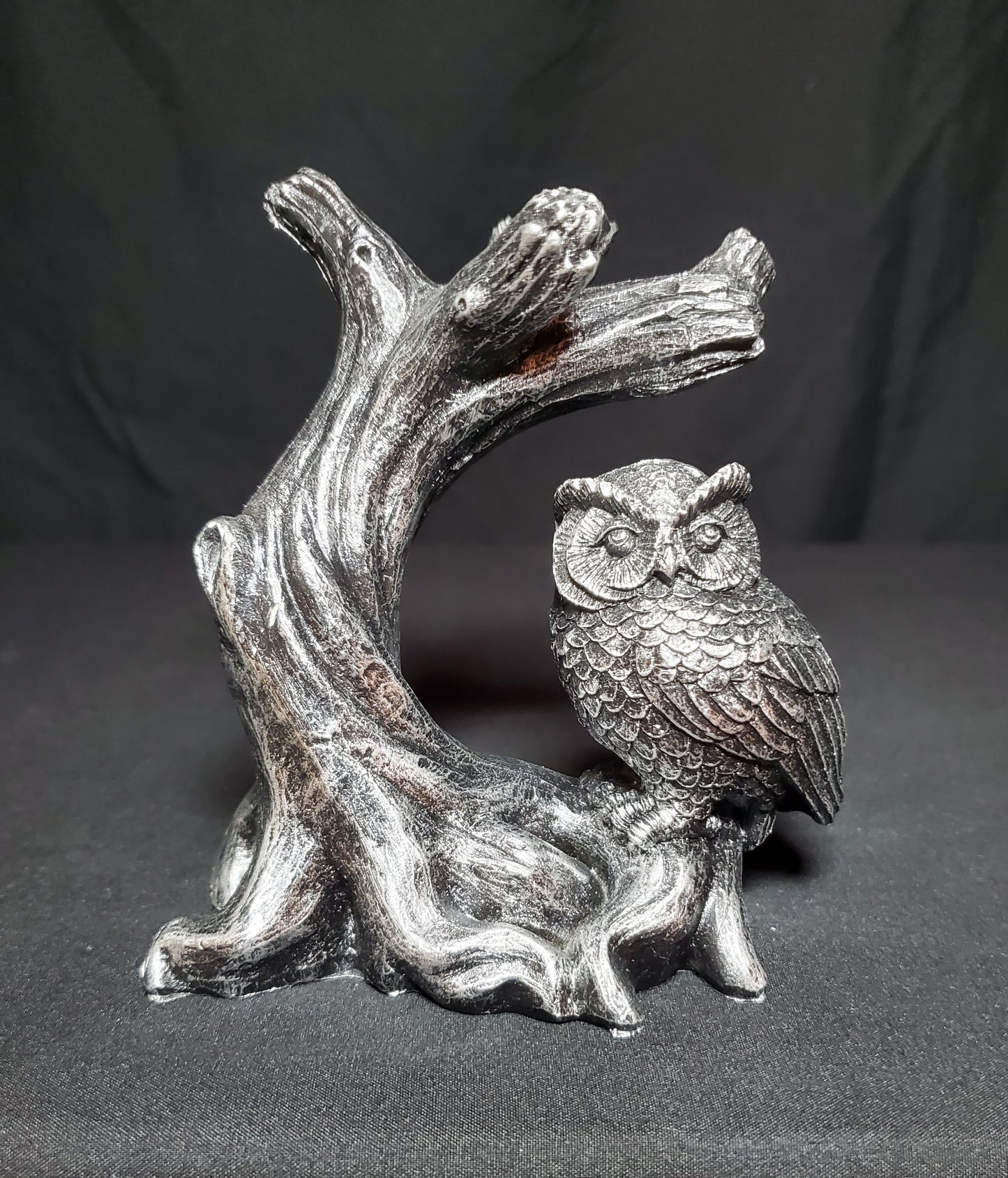 Gray Owl and Tree Sphere Holder #