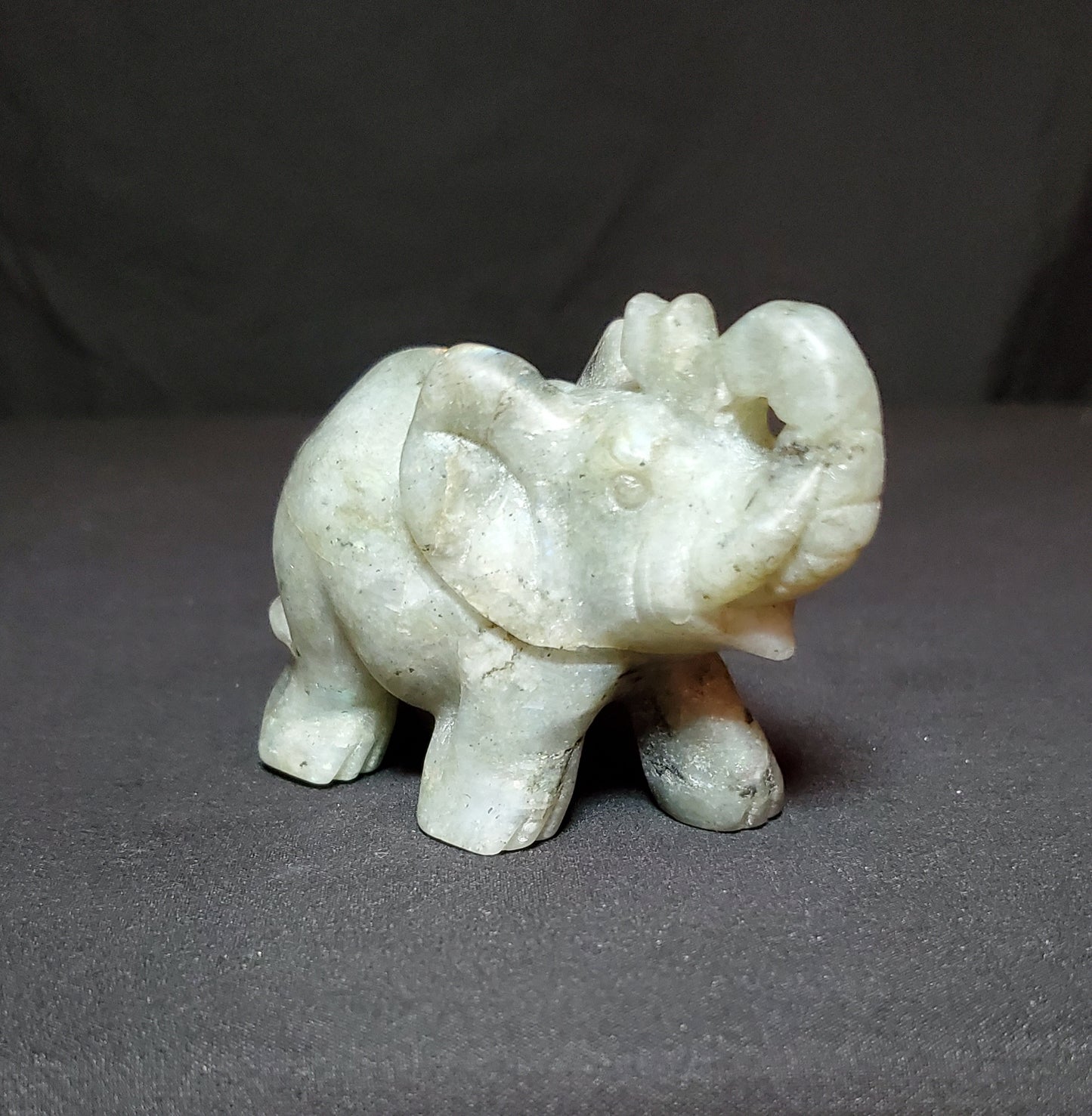 Labradorite Elephant Carving