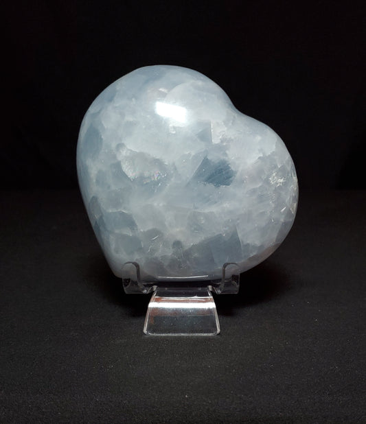 Celestite Heart Carving