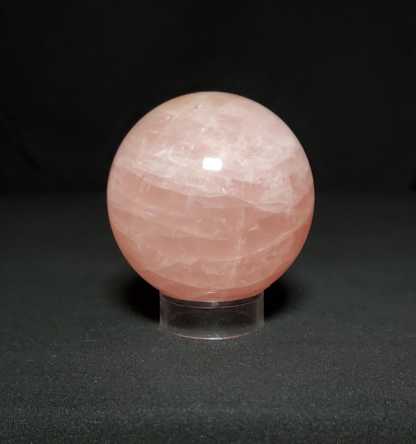 Rose Quartz Sphere with Rainbow #