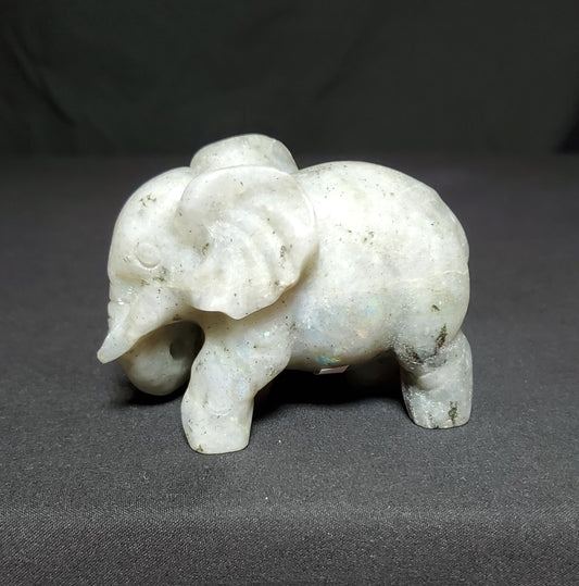 Labradorite Elephant Carving #