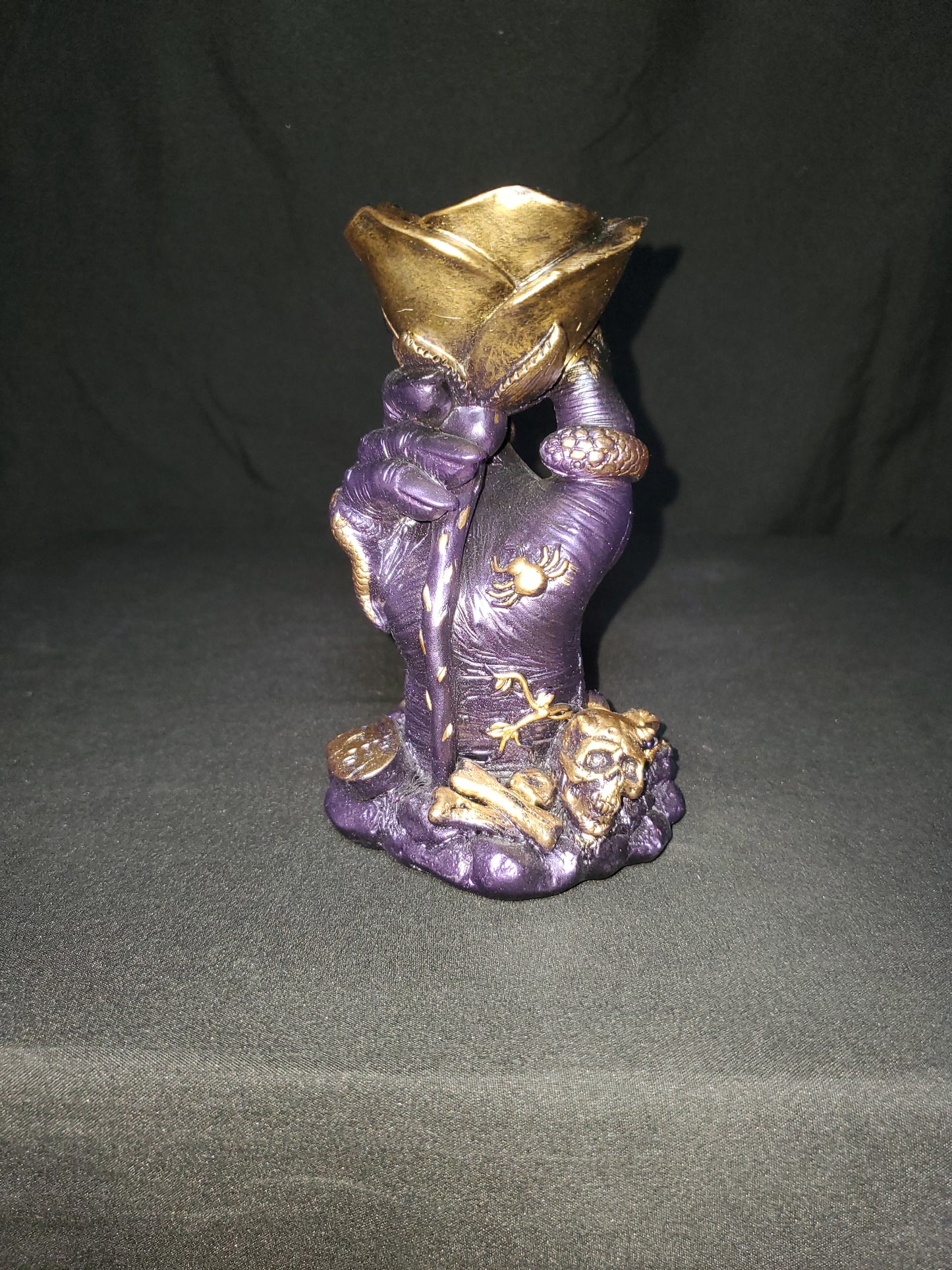 Purple Hand and Flower Sphere Holder #