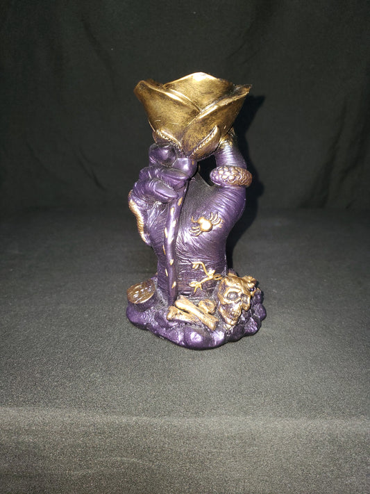 Purple Hand and Flower Sphere Holder #