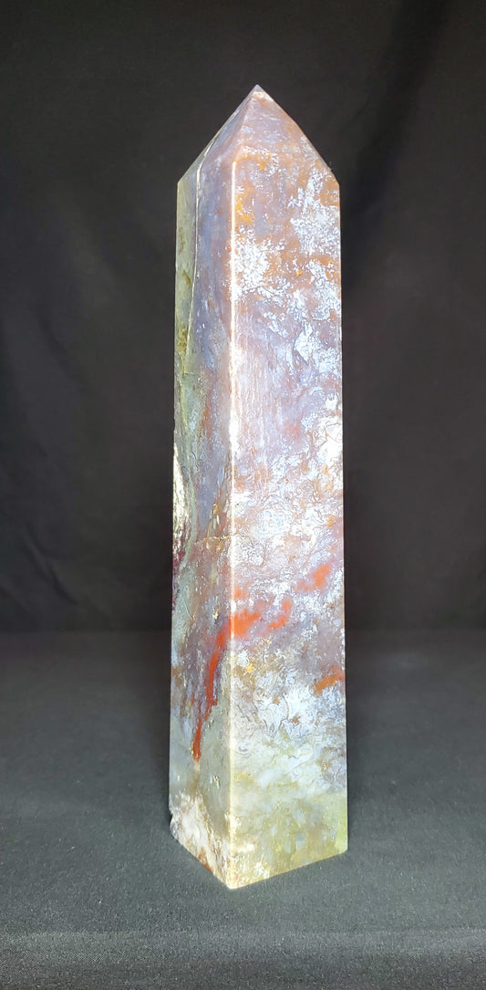 Ocean Jasper and Moss Agate Tower #